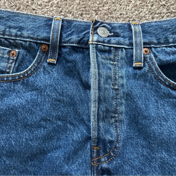 Levi's Blue Denim Cutoff Shorts White Oak Cone Denim Selvedge Women’s Size 27 - Picture 4 of 13